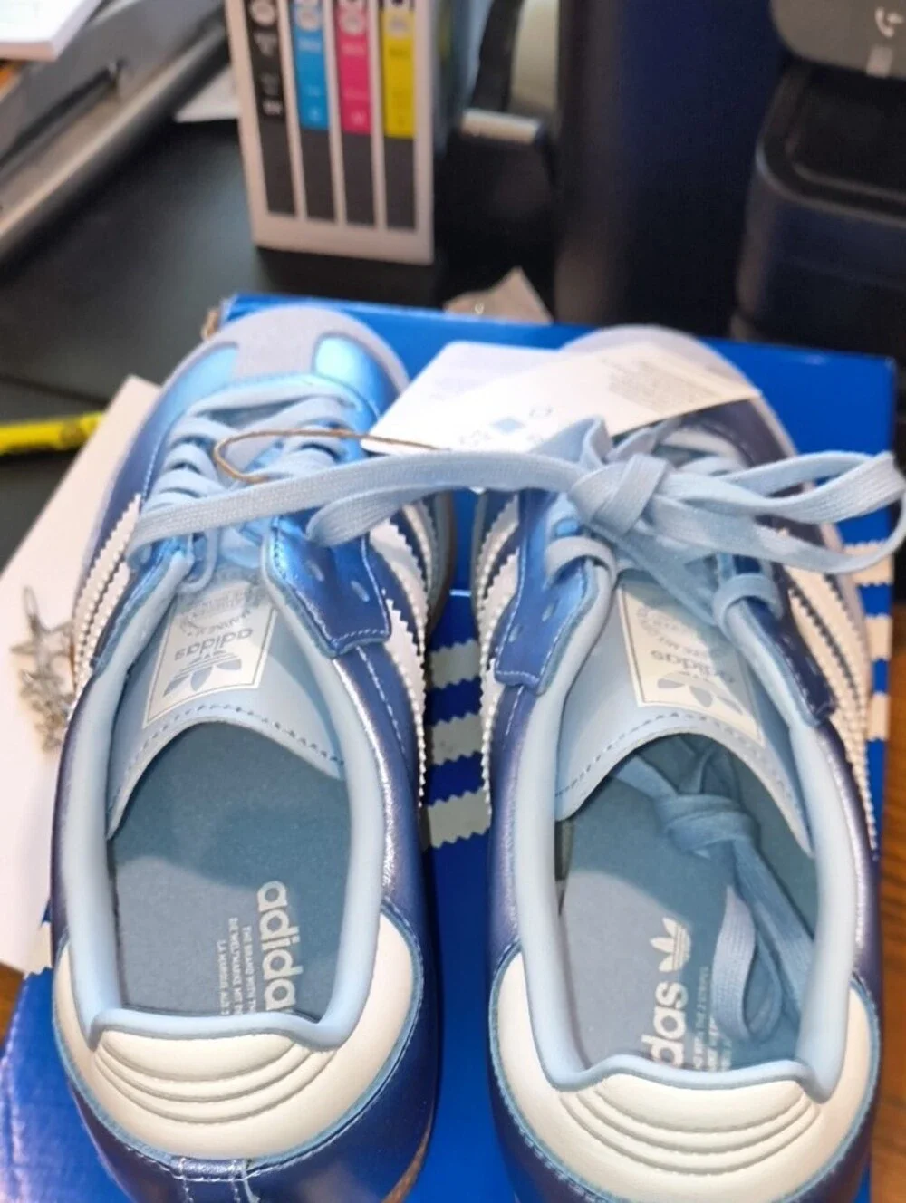 adidas Originals Samba OG - Clear Sky Metallic Blue / Cloud White NWT